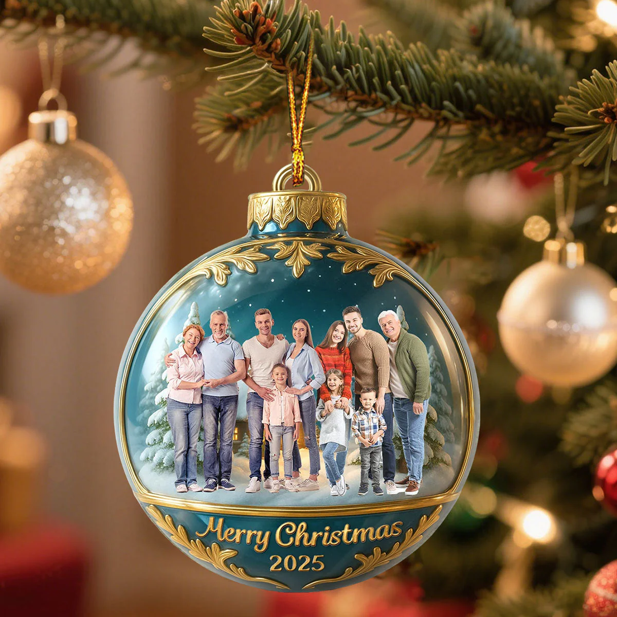 Custom Photo Family Together - Personalized Custom Shaped Acrylic Ornament - Image 4