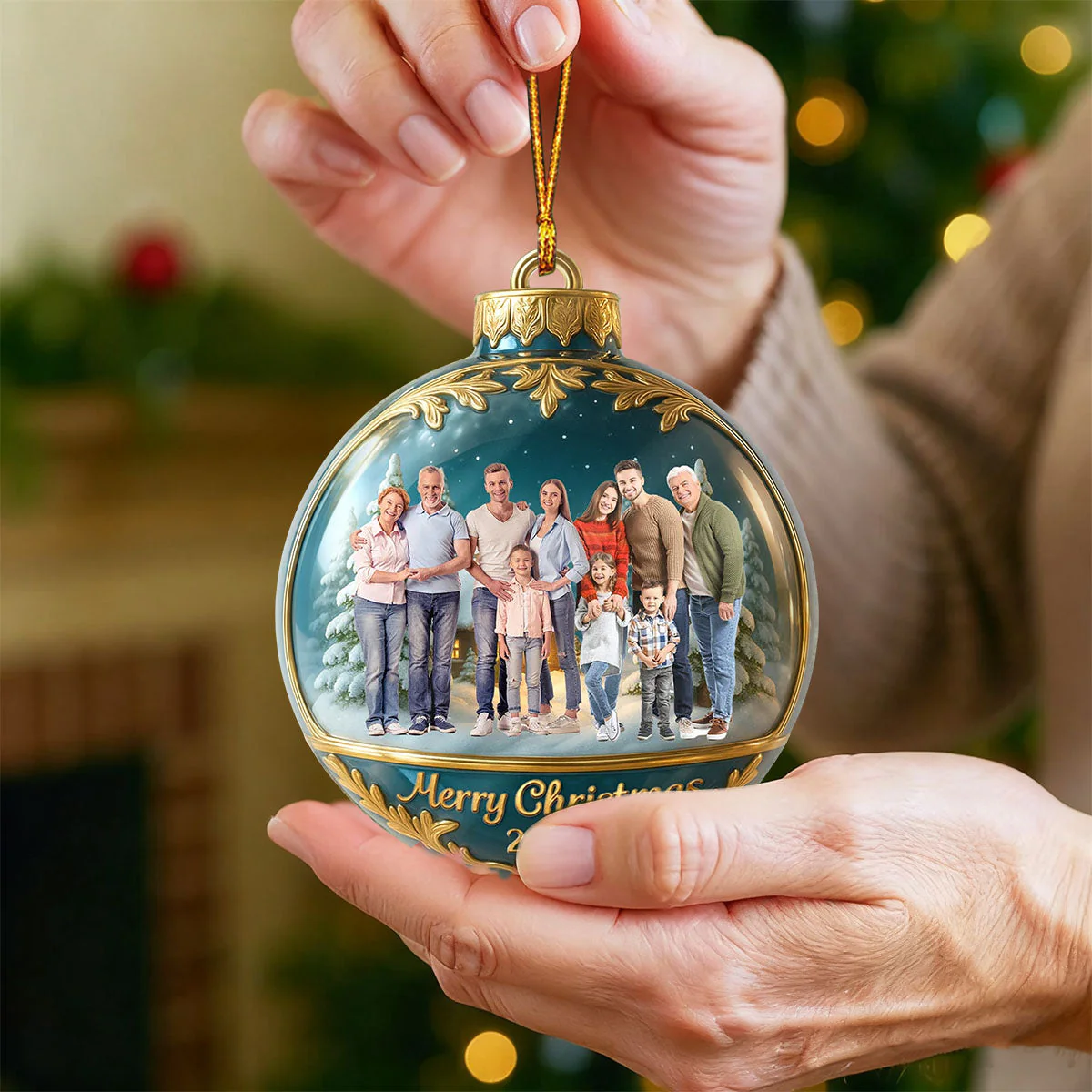 Custom Photo Family Together - Personalized Custom Shaped Acrylic Ornament - Image 5