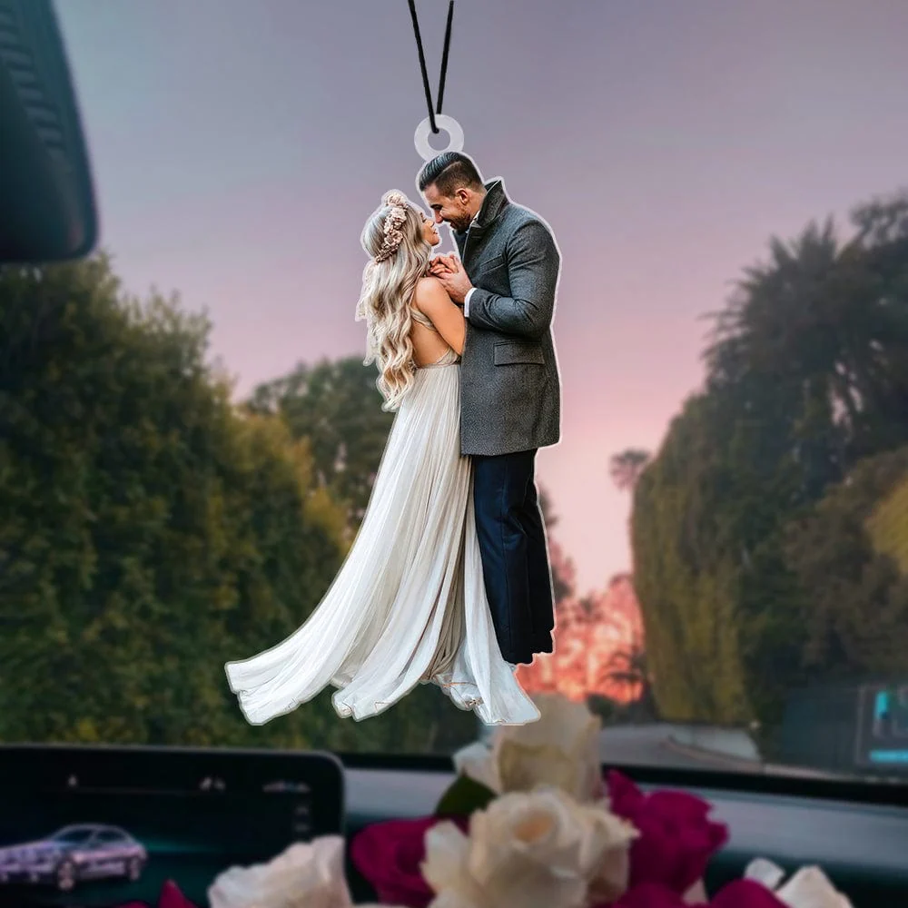 Custom Photo For Couple Valentine's Day Personalized Acrylic Ornament - Image 2