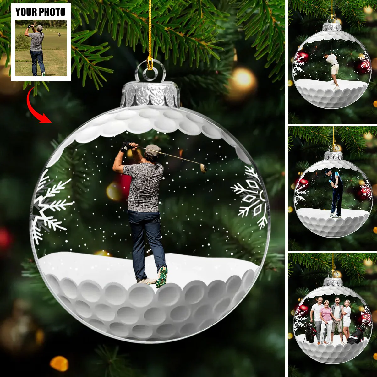 Custom Photo For The Love Of The Game - Personalized Ornament - Image 4