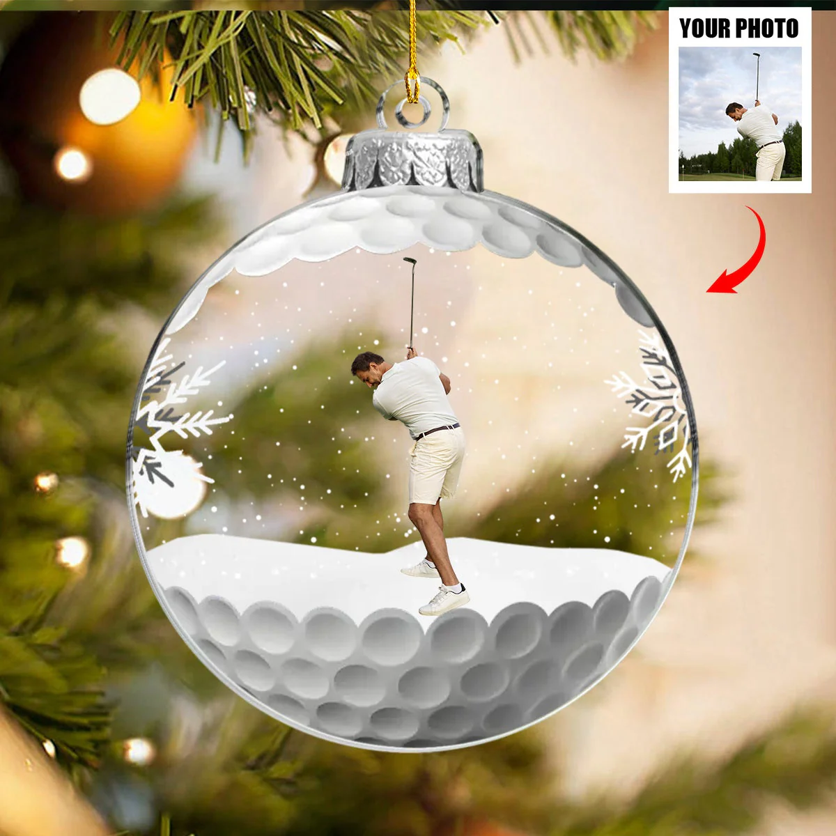 Custom Photo For The Love Of The Game - Personalized Ornament - Image 5