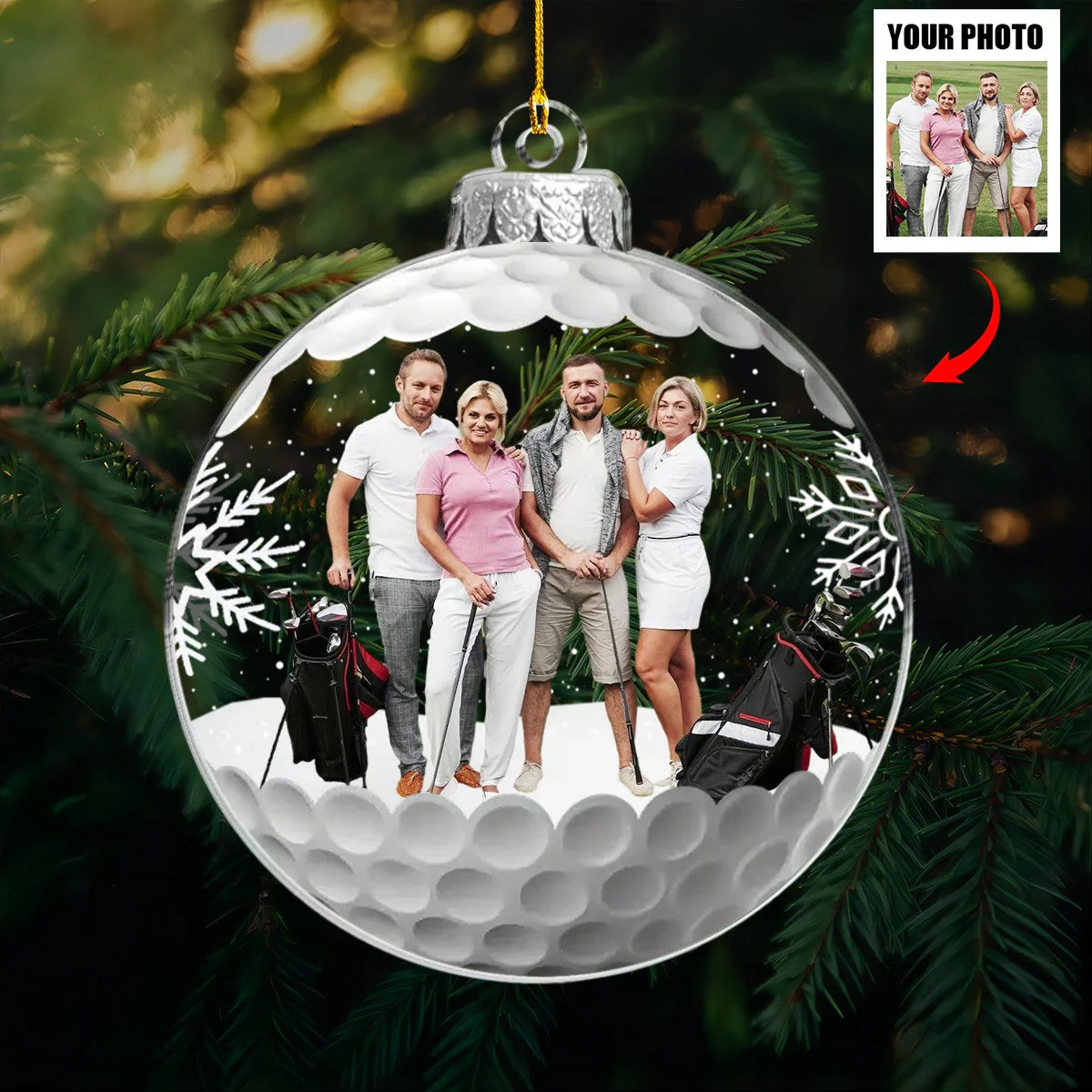 Custom Photo For The Love Of The Game - Personalized Ornament - Image 6