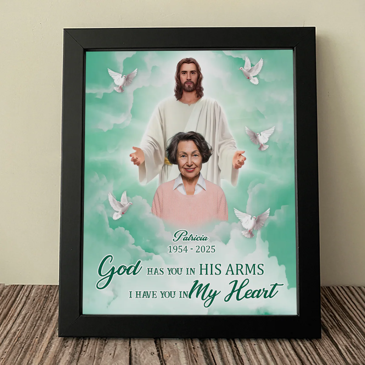Custom Photo God Took You Home To Be With Him Personalized Memorial Picture Frame - Image 4