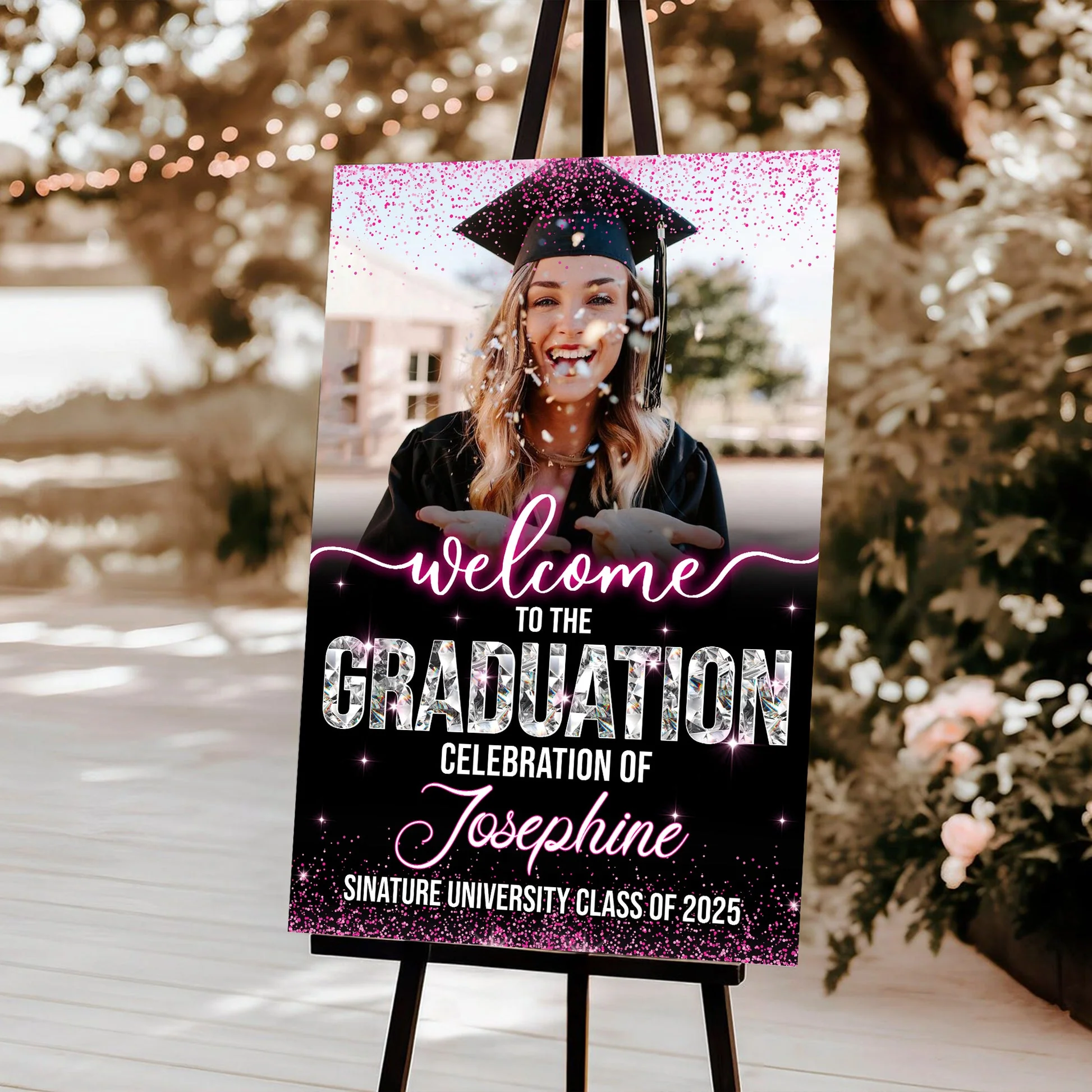 Custom Photo Grad Party Canvas Sign - Personalized Graduation Decoration Canvas - Image 5