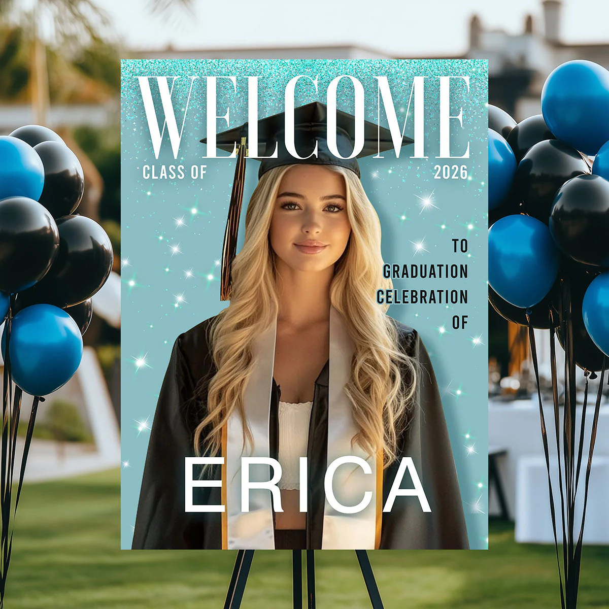 Custom Photo Graduation Welcome Sign - Personalized Magazine Canvas Graduation Gifts - Image 2