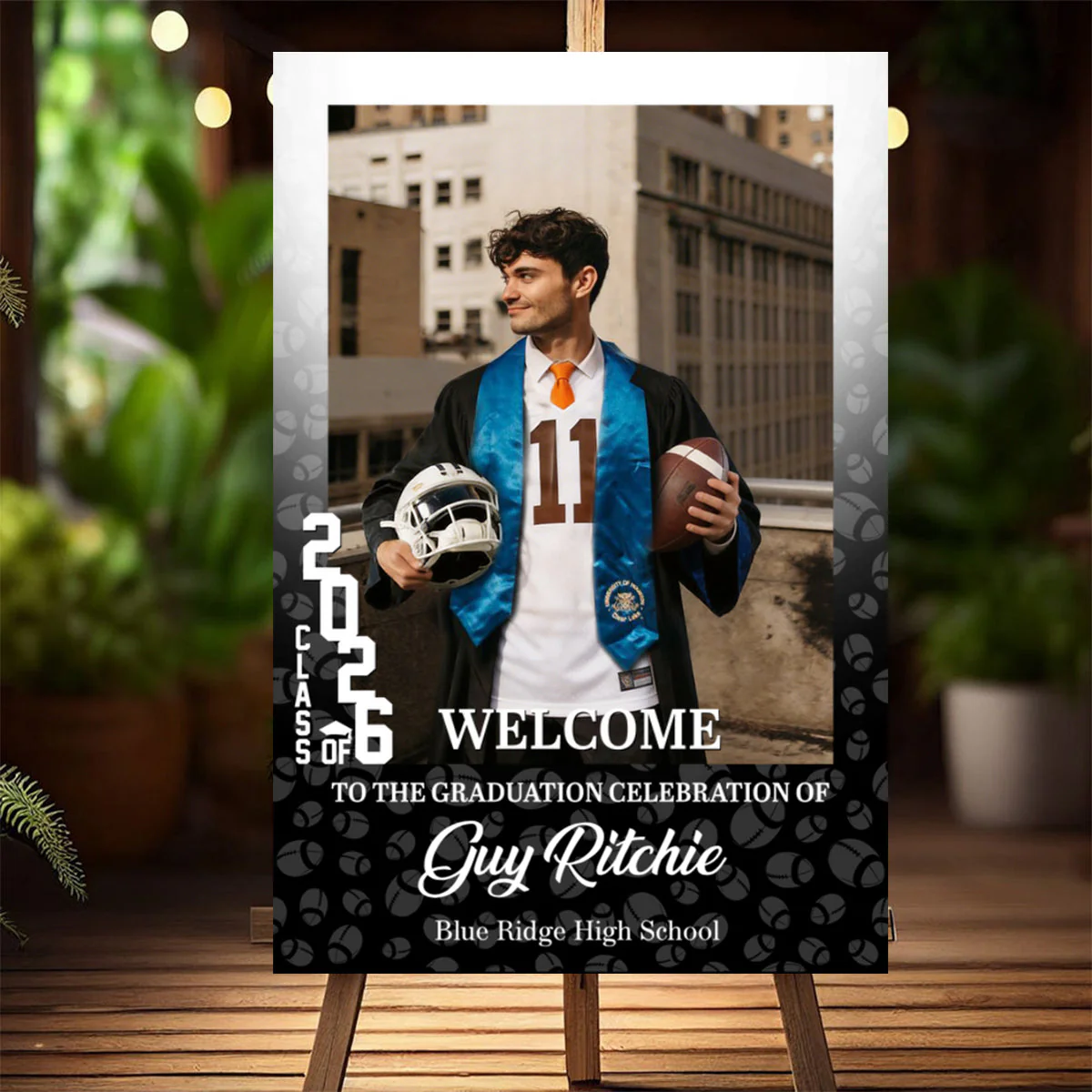Custom Photo Graduation Welcome Sign - Personalized Sport Welcome Sign - Class Of 2026 - Image 8