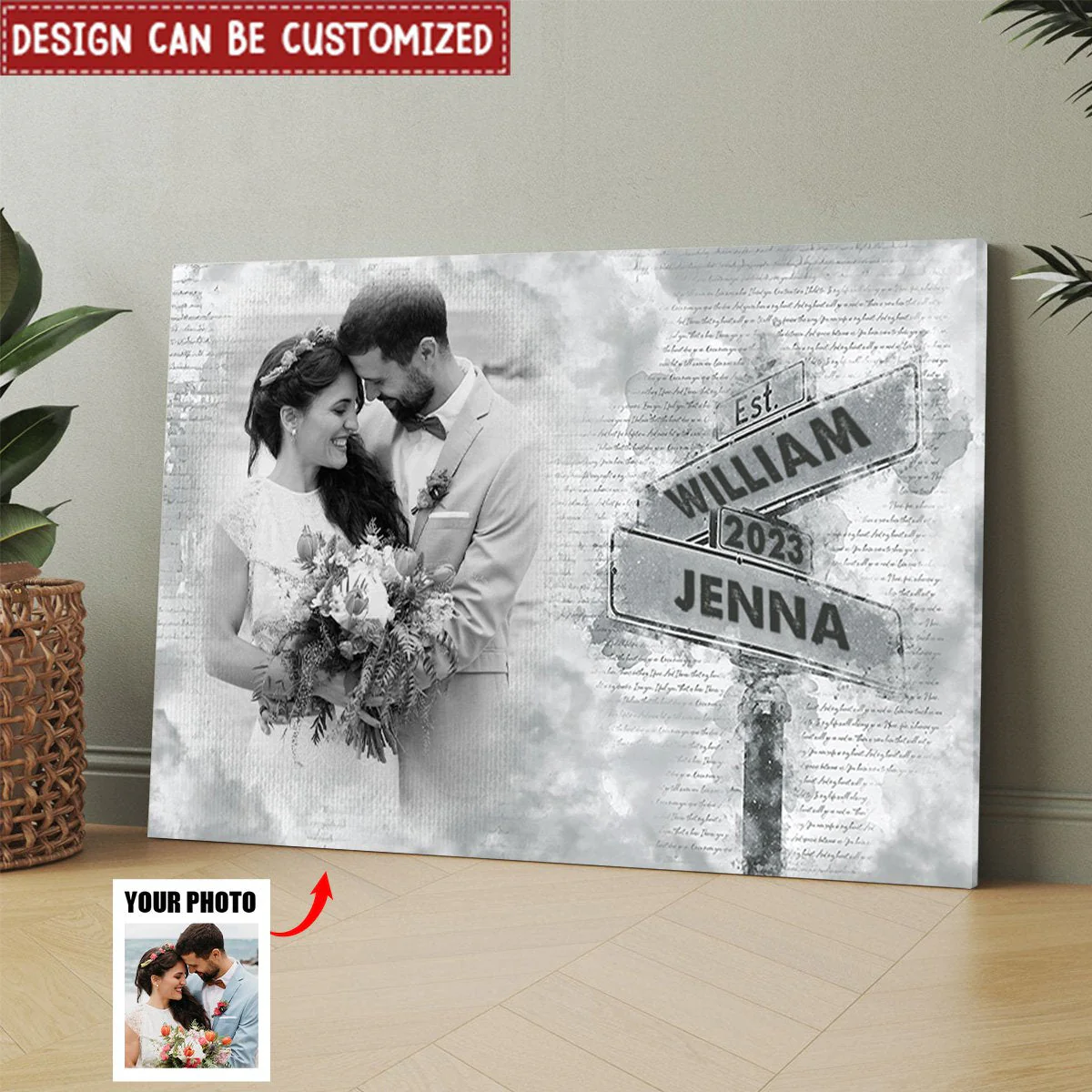 Custom Photo I Need You Because I Love You - Couple Personalized Custom Horizontal Poster - Gift For Husband Wife, Anniversary - Image 2