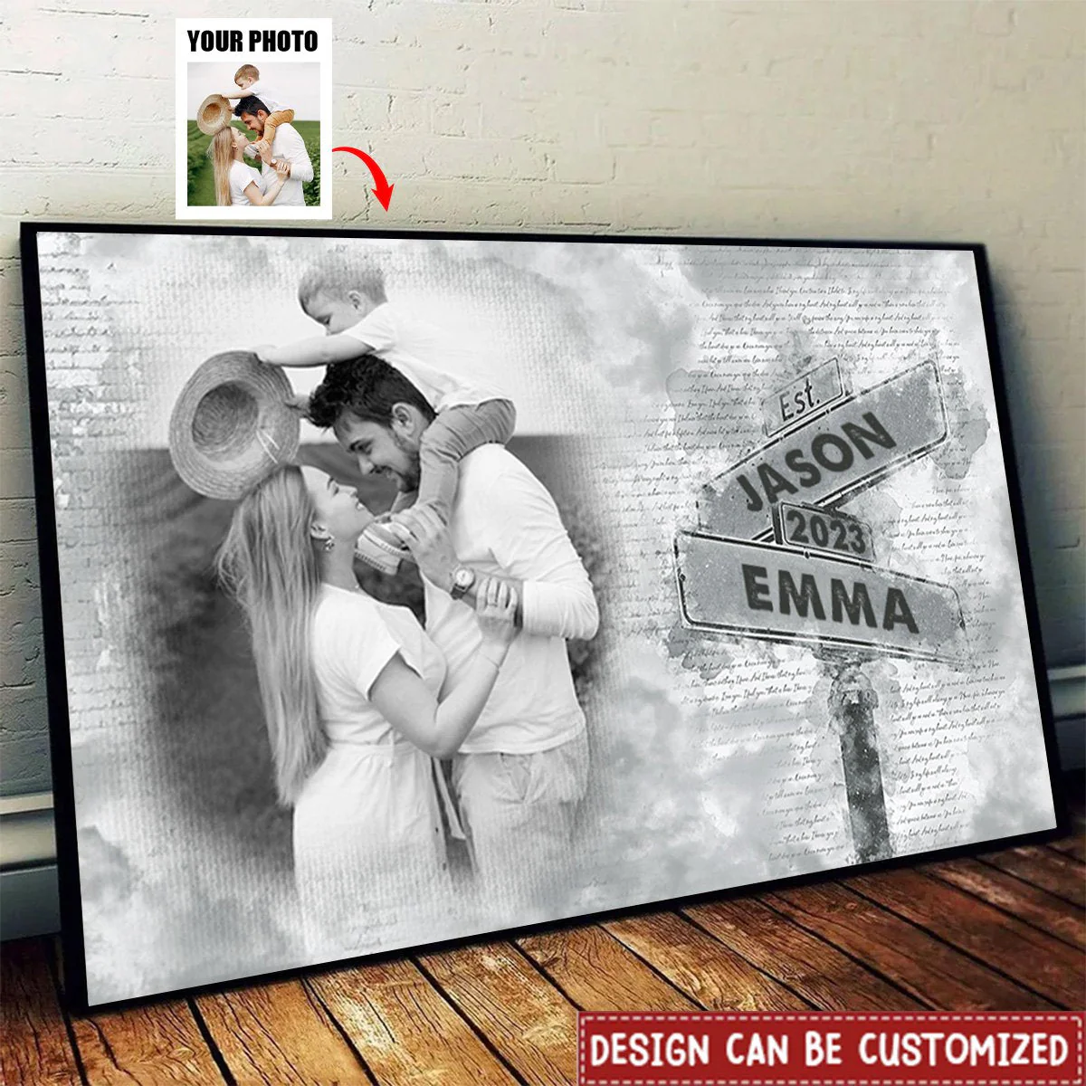 Custom Photo I Need You Because I Love You - Couple Personalized Custom Horizontal Poster - Gift For Husband Wife, Anniversary - Image 3