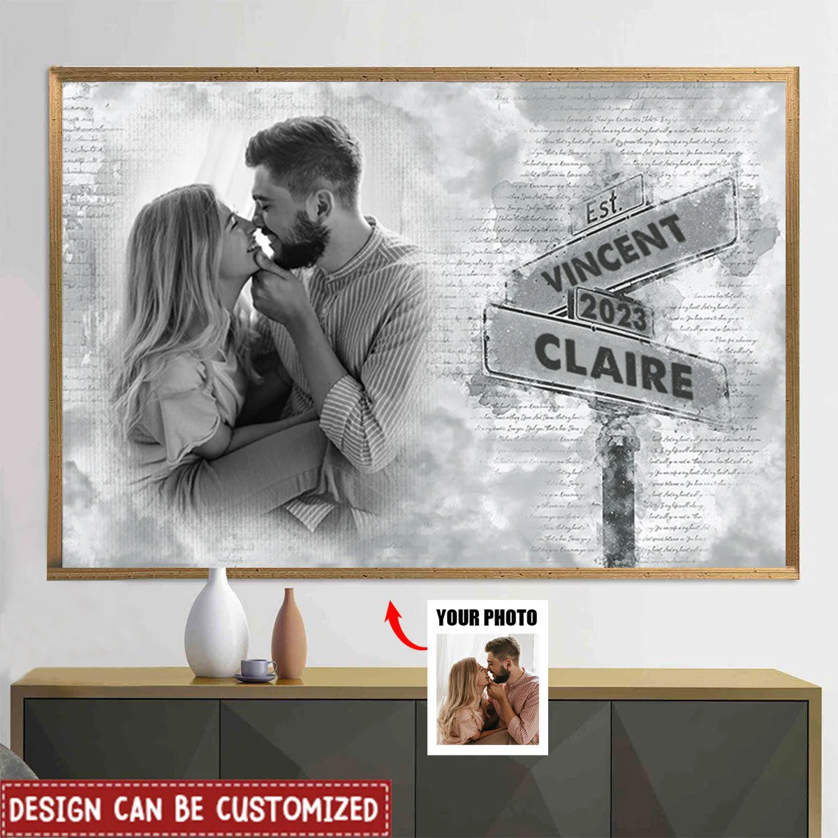 Custom Photo I Need You Because I Love You - Couple Personalized Custom Horizontal Poster - Gift For Husband Wife, Anniversary - Image 4