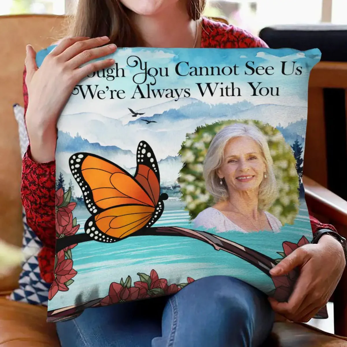 Custom Photo I'm Always With You Memorial - Personalized Pillow - Image 4