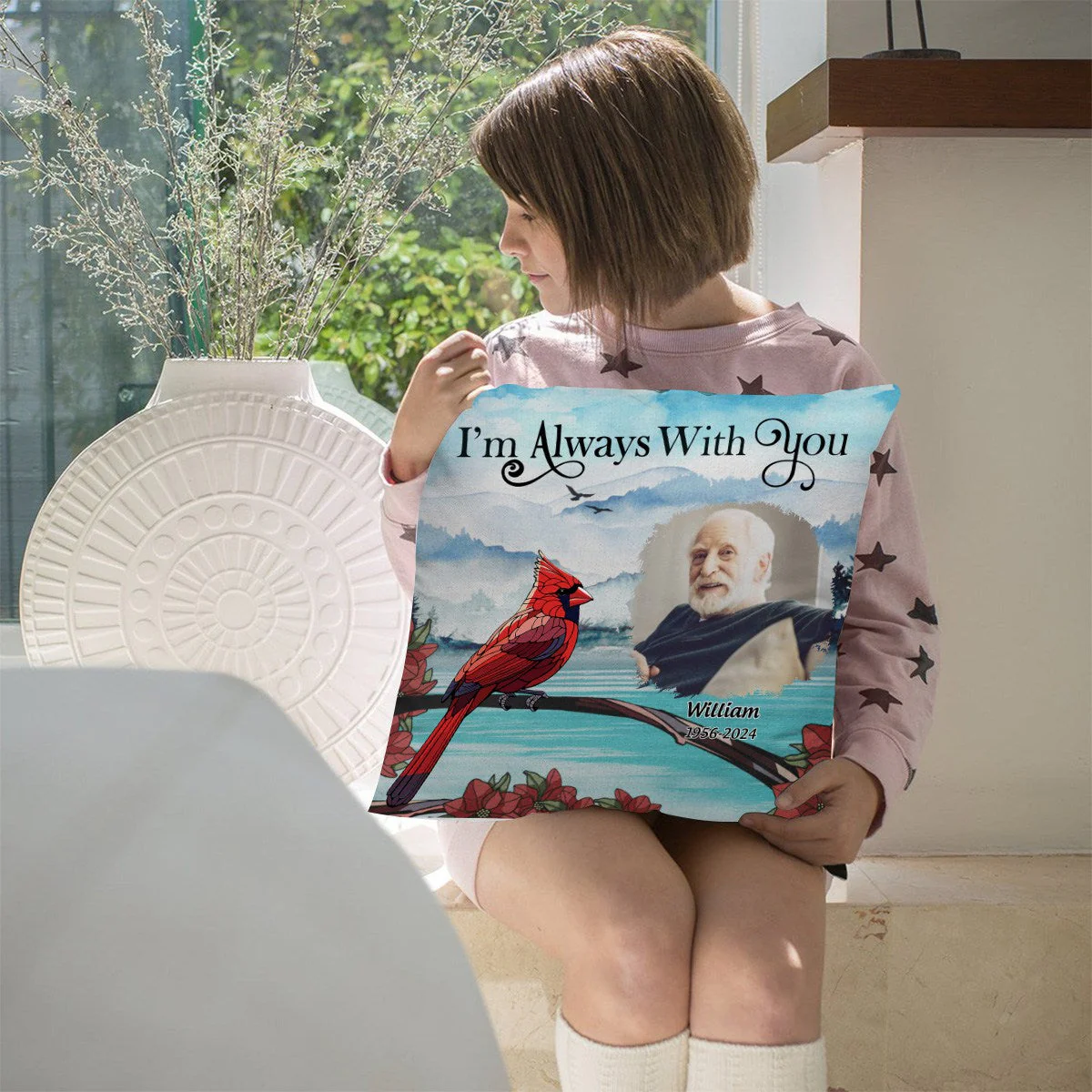 Custom Photo I'm Always With You Memorial - Personalized Pillow - Image 6