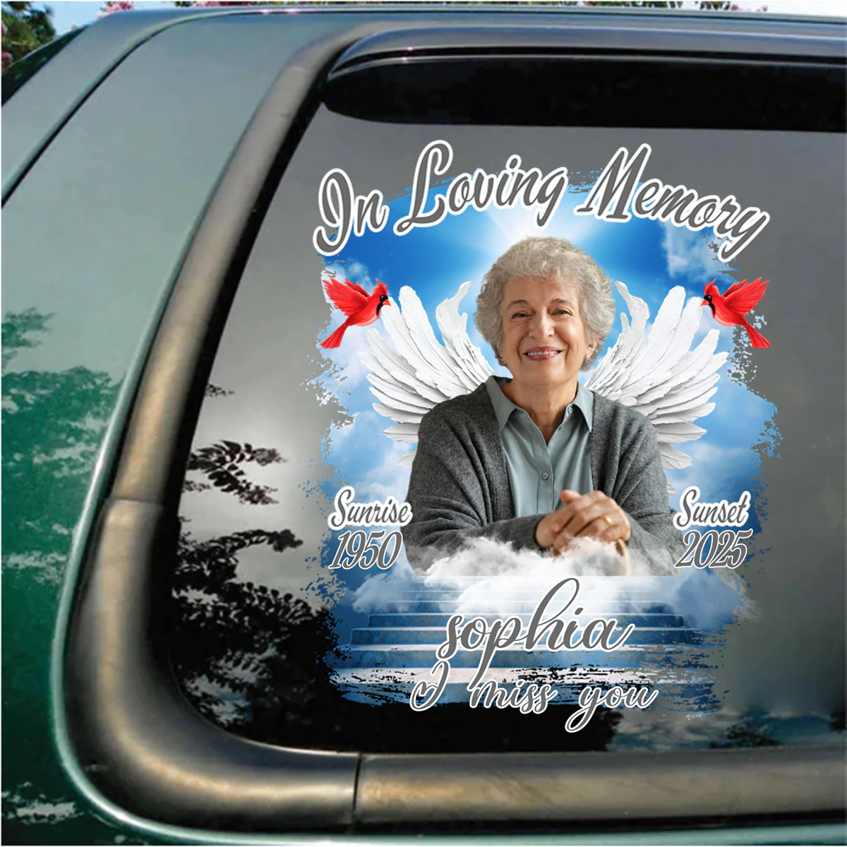 Custom Photo In Loving Memory - Memorial Personalized Decal