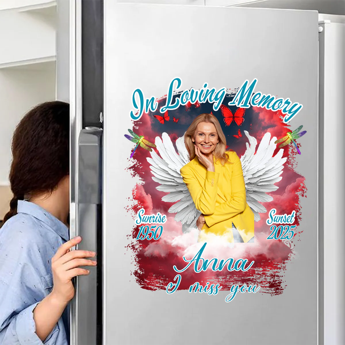 Custom Photo In Loving Memory - Memorial Personalized Decal - Image 4