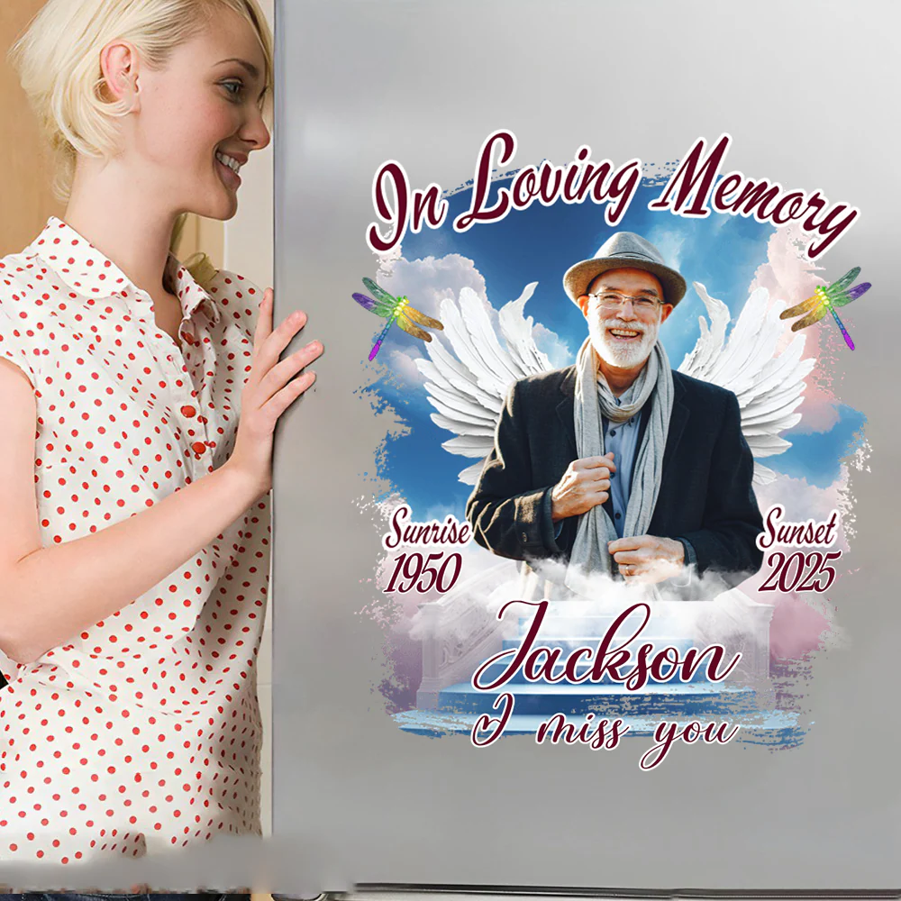 Custom Photo In Loving Memory - Memorial Personalized Decal - Image 5