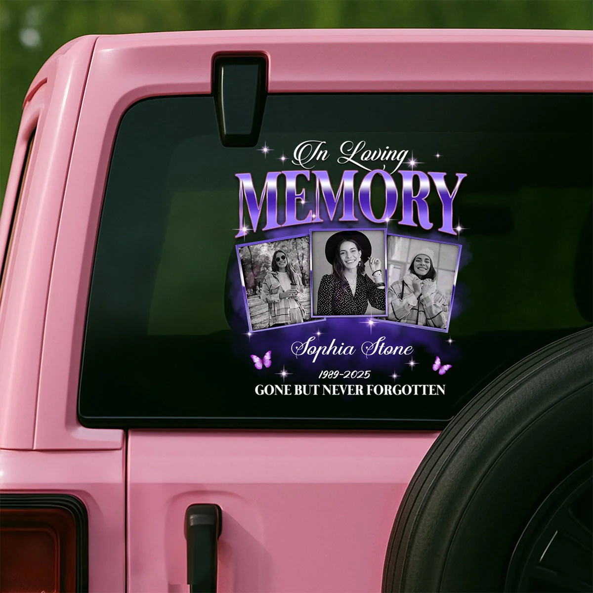 Custom Photo In Loving Memory Sympathy Gift Loss Of Loved One - Personalized Photo Memorial Decal - Image 2