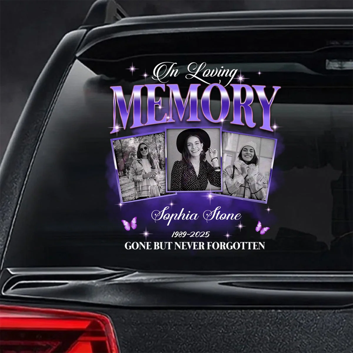 Custom Photo In Loving Memory Sympathy Gift Loss Of Loved One - Personalized Photo Memorial Decal - Image 3