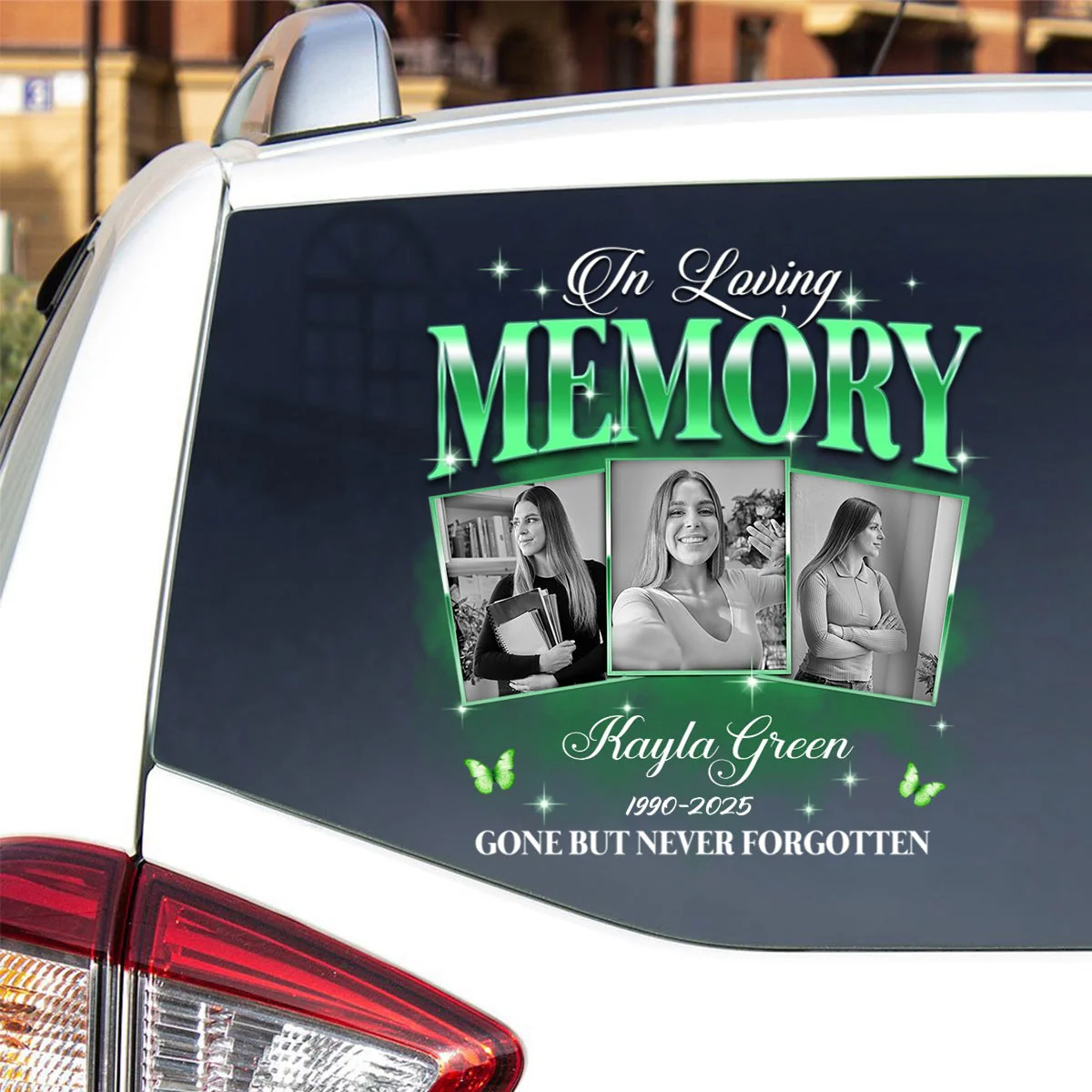 Custom Photo In Loving Memory Sympathy Gift Loss Of Loved One - Personalized Photo Memorial Decal - Image 5