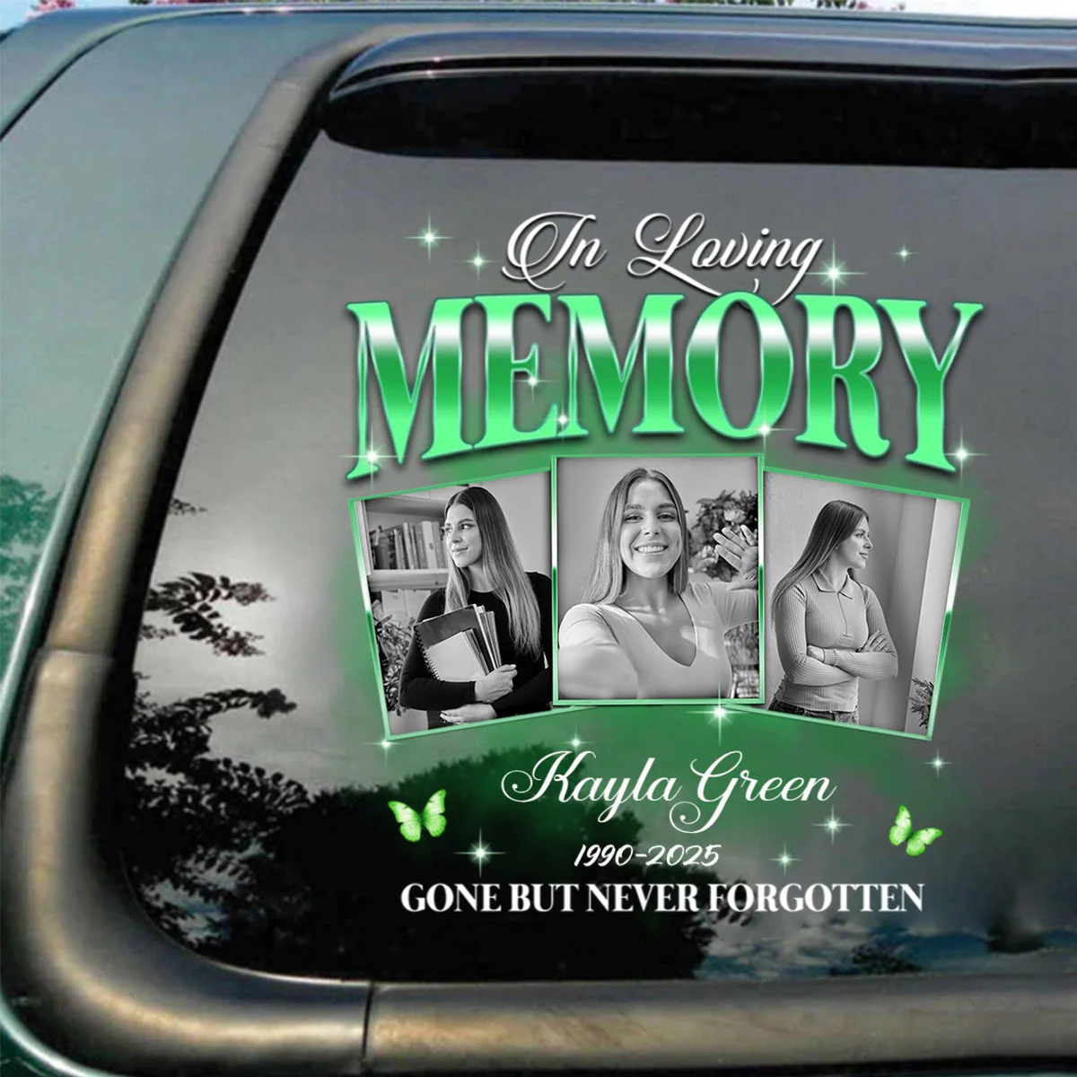 Custom Photo In Loving Memory Sympathy Gift Loss Of Loved One - Personalized Photo Memorial Decal - Image 6