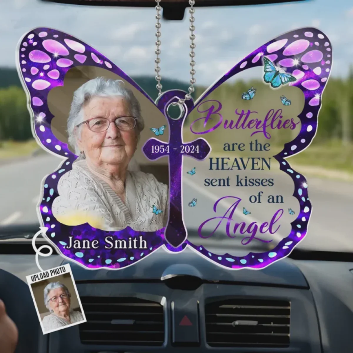 Custom Photo In Memory, We Keep Their Spirit Alive - Memorial Personalized Car Ornament - Image 2