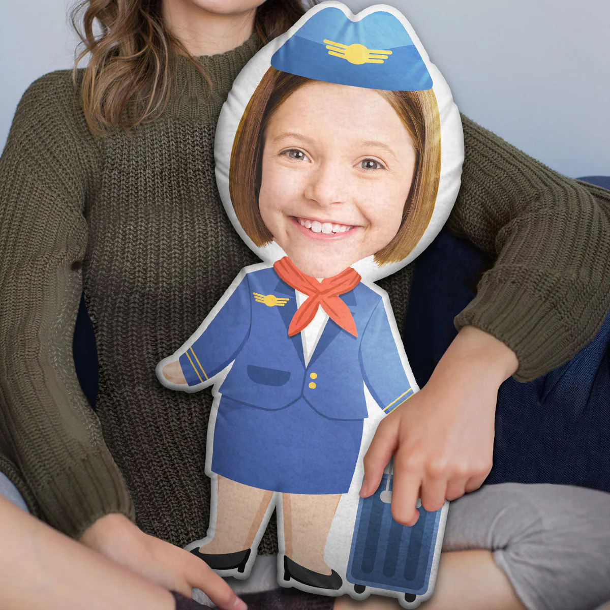 Custom Photo Jobs - Funny Gift For Family/Friends - Personalized Custom Shaped Pillow - Image 4