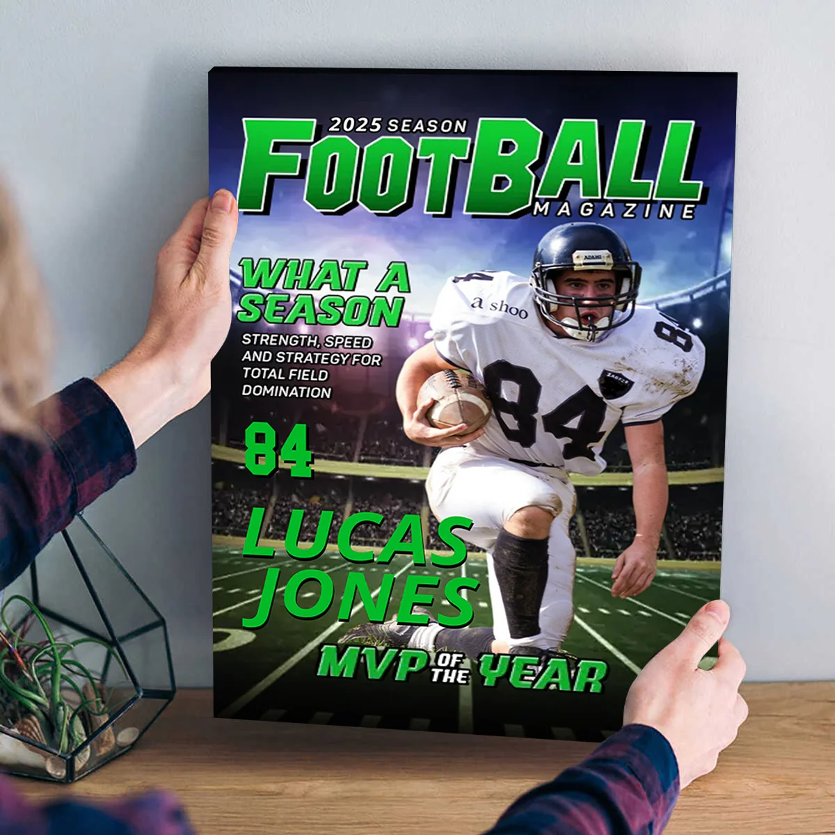 Custom Photo Magazine Cover Personalized American Football Poster Gift for American Football Lovers - Image 3