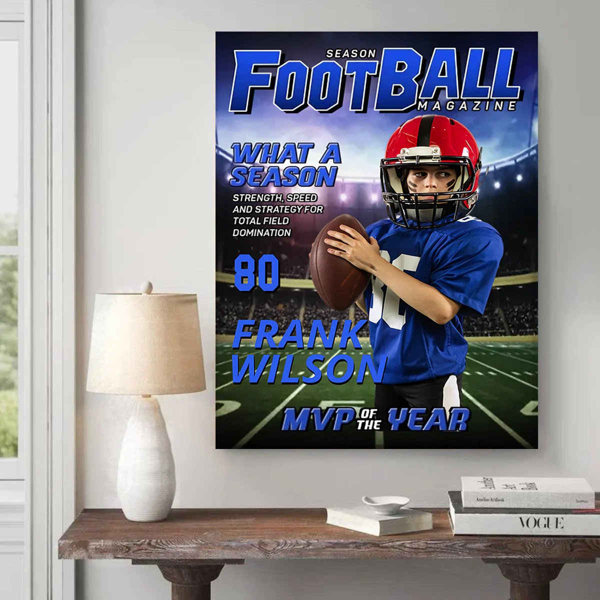 Custom Photo Magazine Cover Personalized American Football Poster Gift for American Football Lovers - Image 5