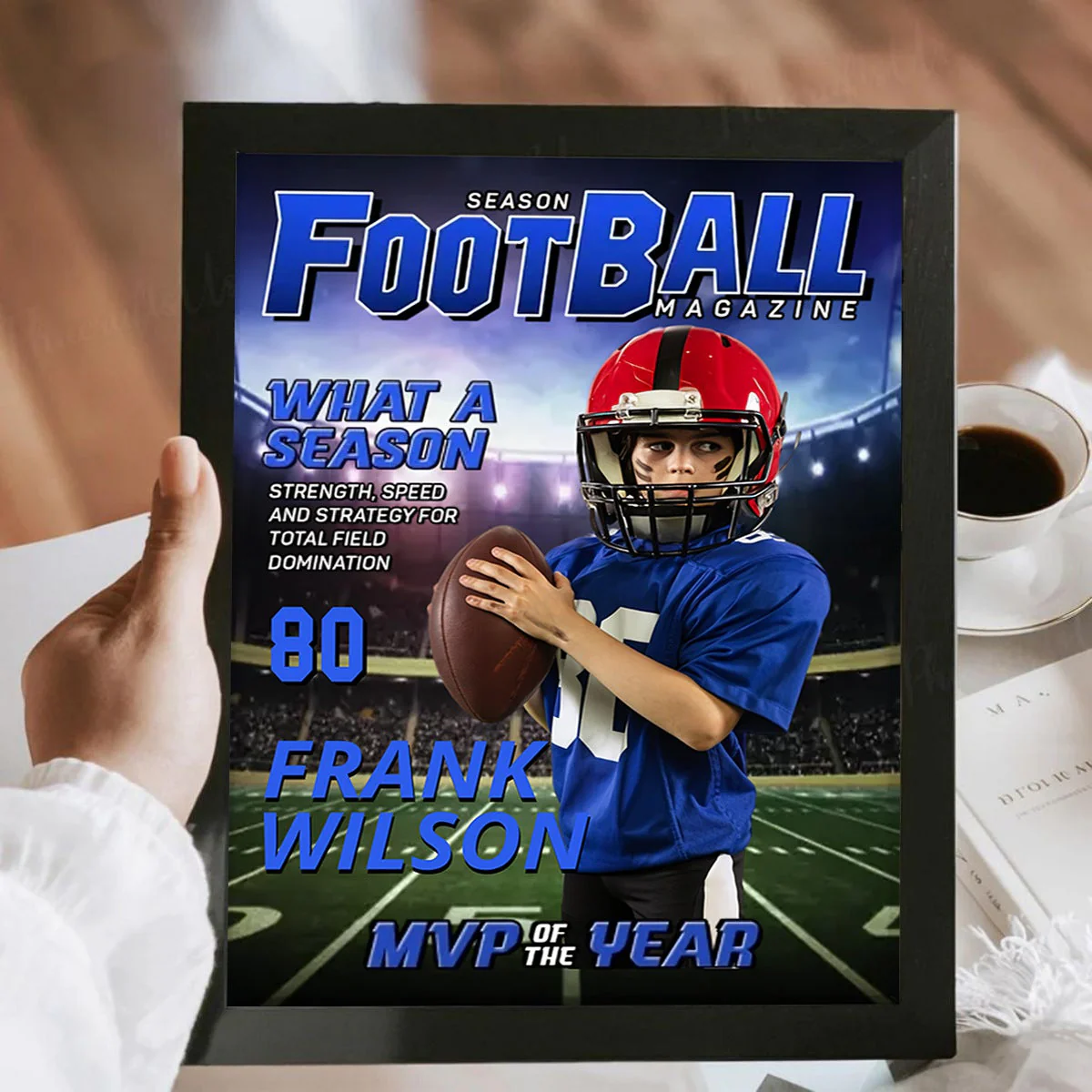 Custom Photo Magazine Cover Personalized American Football Poster Gift for American Football Lovers - Image 6