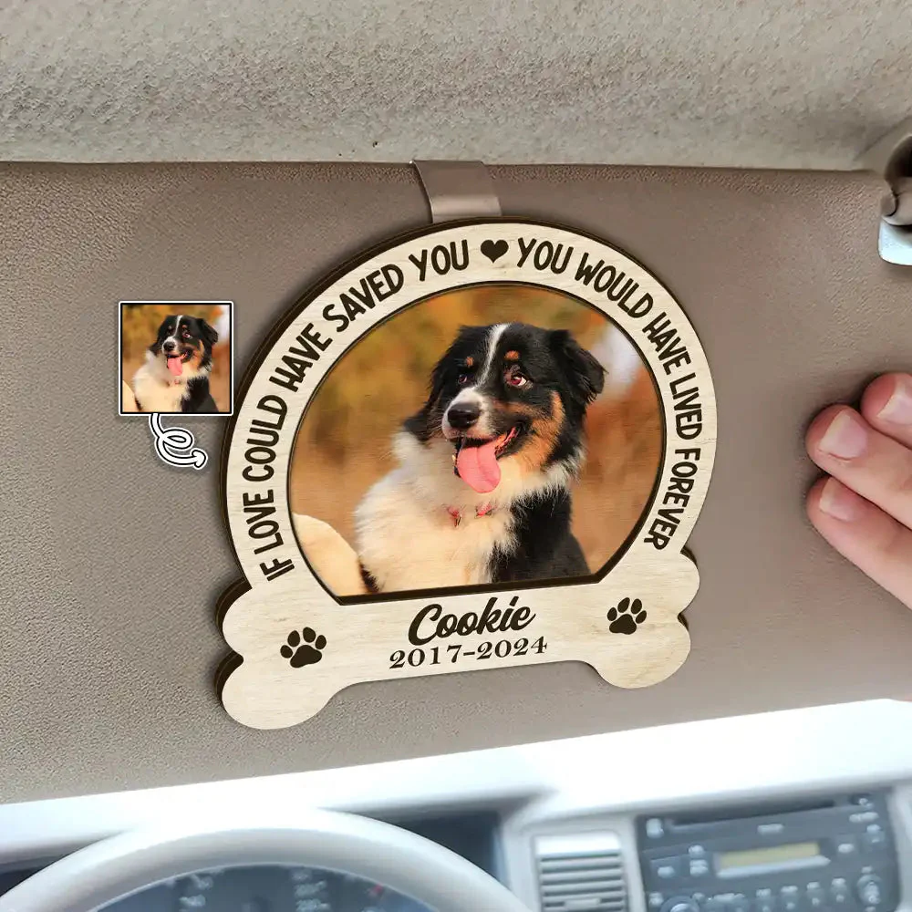 Custom Photo Memorial You Would Have Lived Forever - Personalized Shaped Car Visor Clip - Image 2