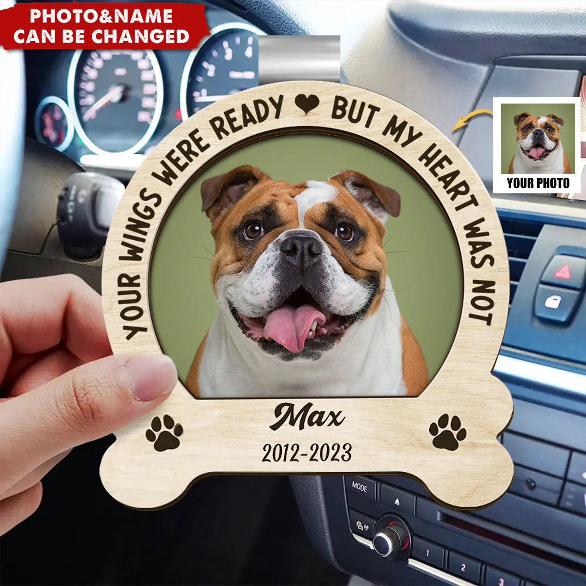 Custom Photo Memorial You Would Have Lived Forever - Personalized Shaped Car Visor Clip - Image 5
