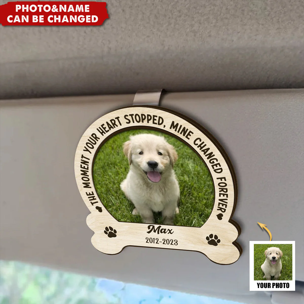 Custom Photo Memorial You Would Have Lived Forever - Personalized Shaped Car Visor Clip - Image 7