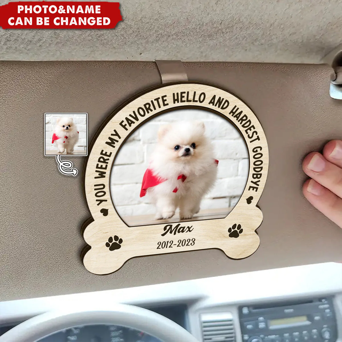 Custom Photo Memorial You Would Have Lived Forever - Personalized Shaped Car Visor Clip - Image 8