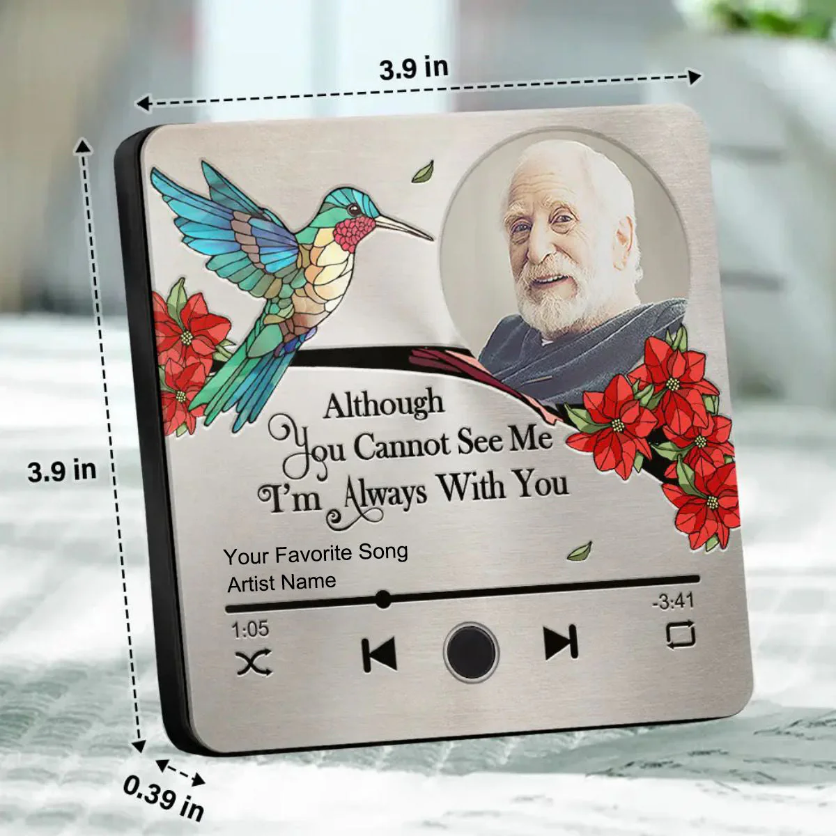 Custom Photo Memorial Your Song May Be Over - Personalized Music Fridge Magnet - Image 2