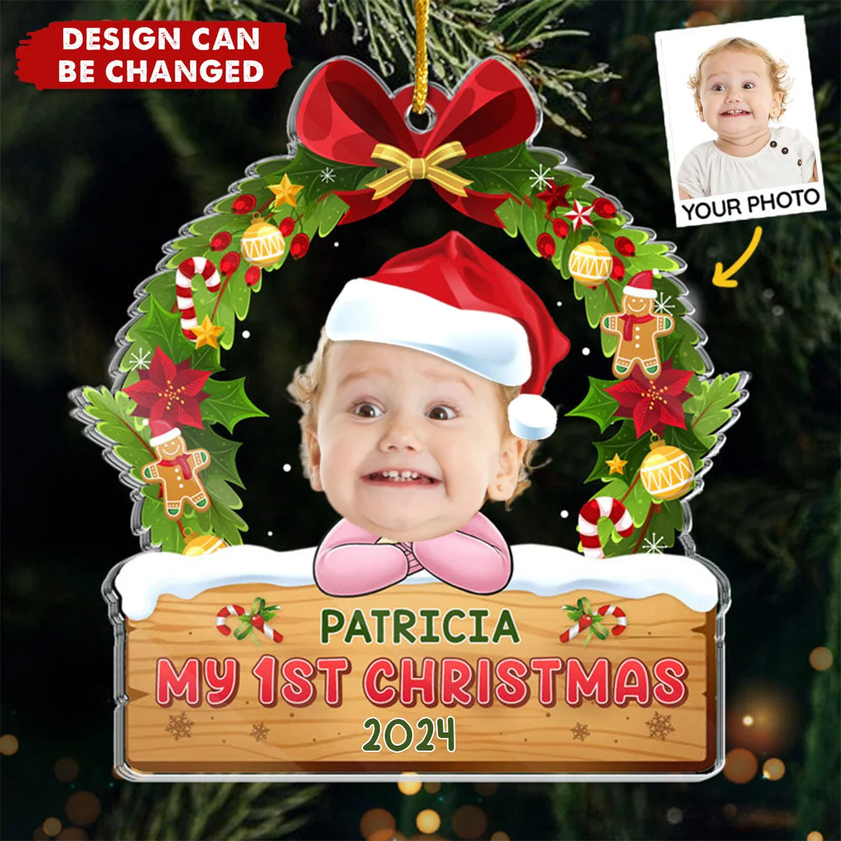 Custom Photo My First Christmas - Family Personalized Ornament - Image 4