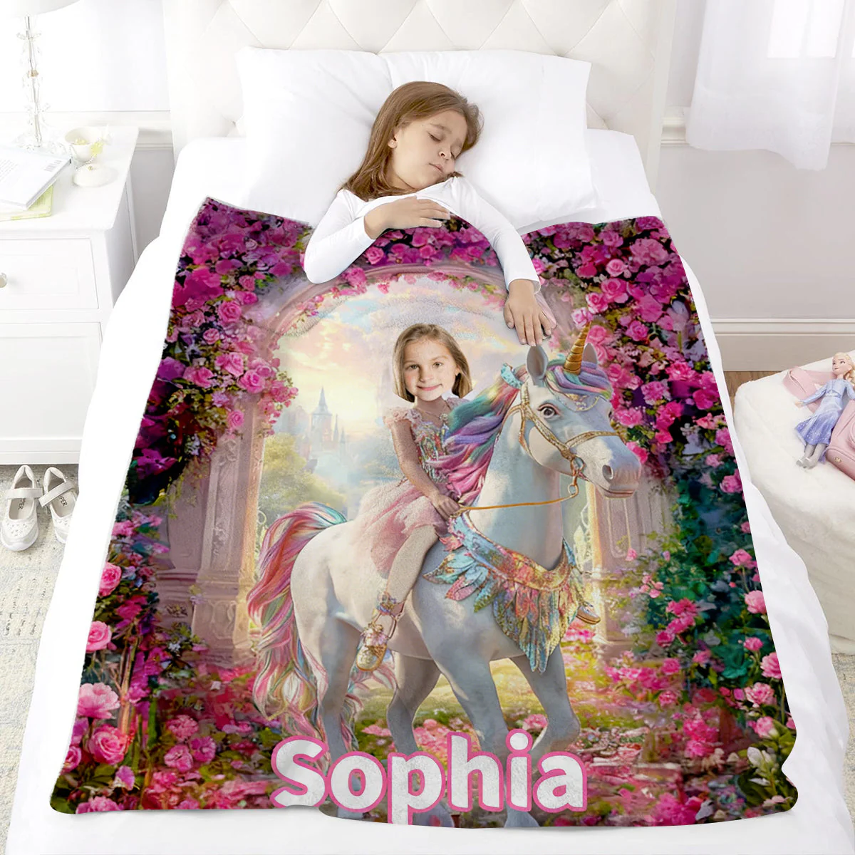 Custom Photo & Name Roar Like A Dinosaur - Personalized Kid's Blanket - Image 6