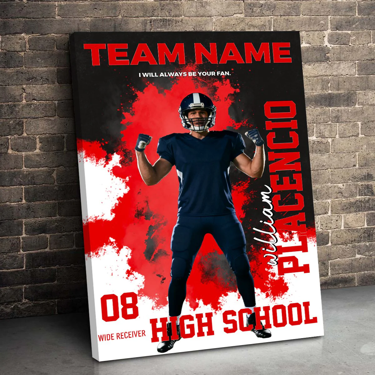 Custom Photo Personalize Poster Canvas Gift For Football Lover Football Family - Image 2