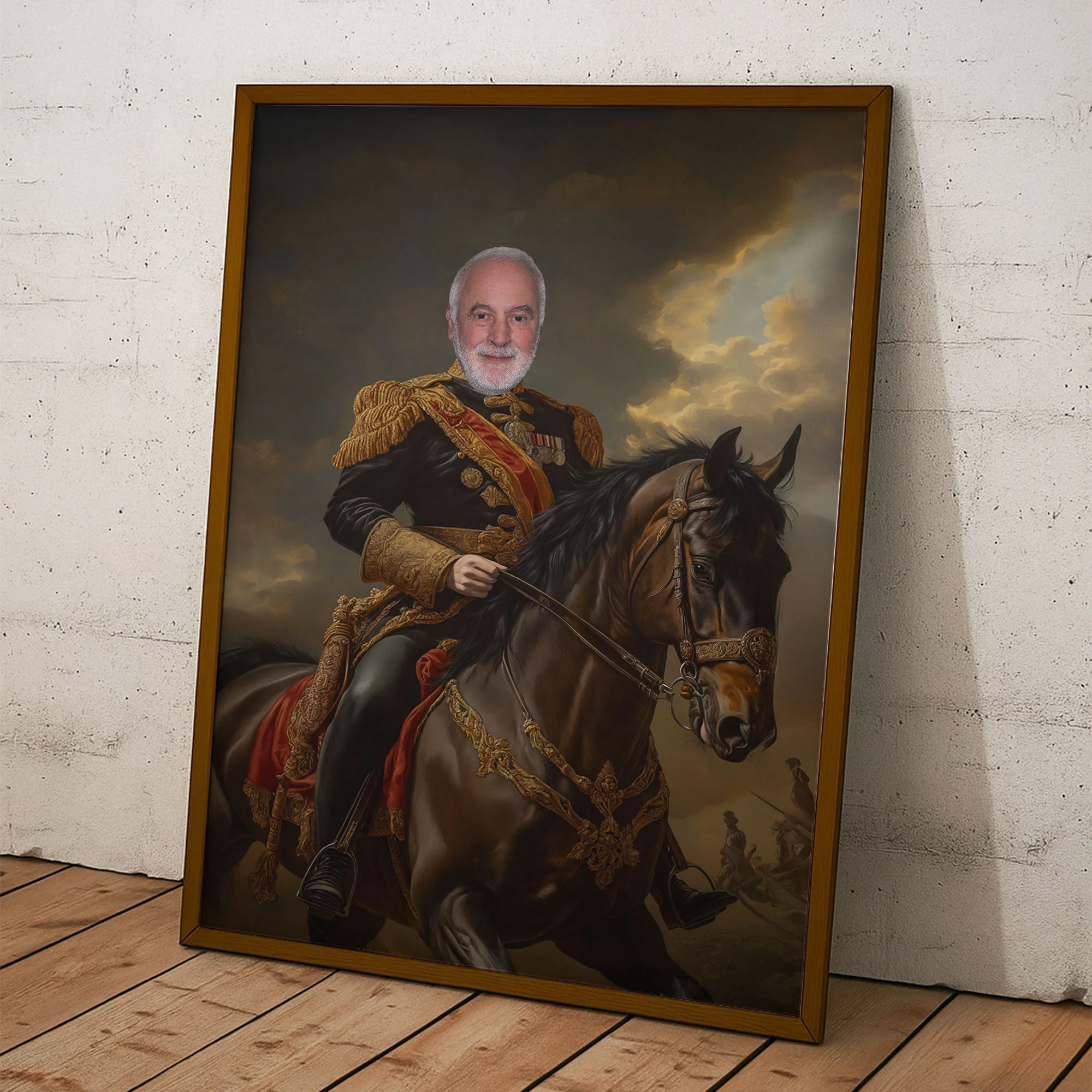 Custom Photo Royal Painting Style For Dad, Grandpa - Personalized Poster/Canvas - Image 2