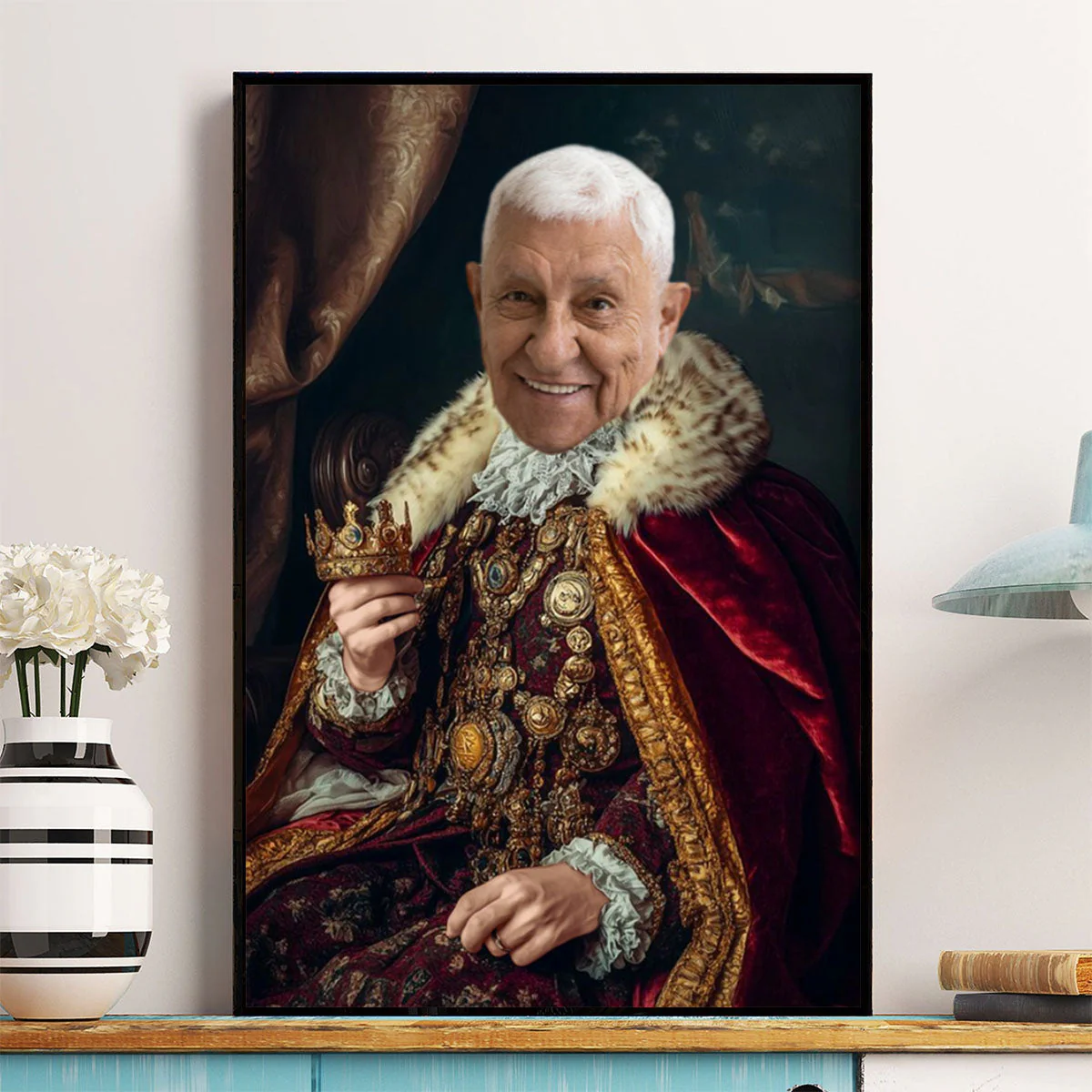 Custom Photo Royal Painting Style For Dad, Grandpa - Personalized Poster/Canvas - Image 5