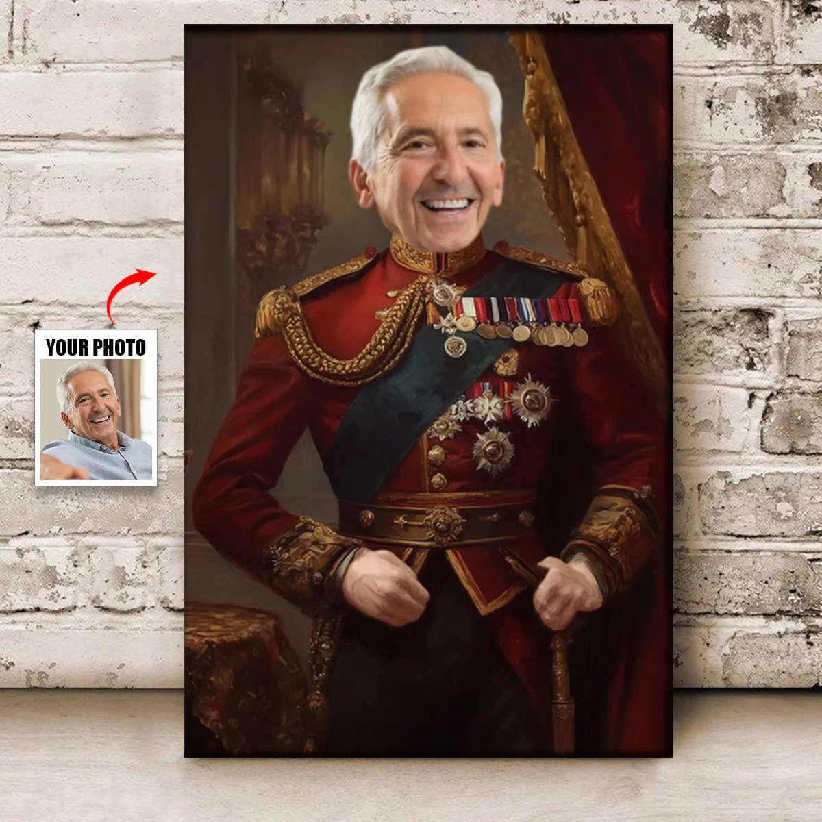 Custom Photo Royal Painting Style For Dad, Grandpa - Personalized Poster/Canvas - Image 6