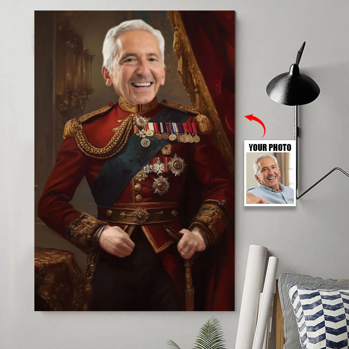 Custom Photo Royal Painting Style For Dad, Grandpa - Personalized Poster/Canvas - Image 8