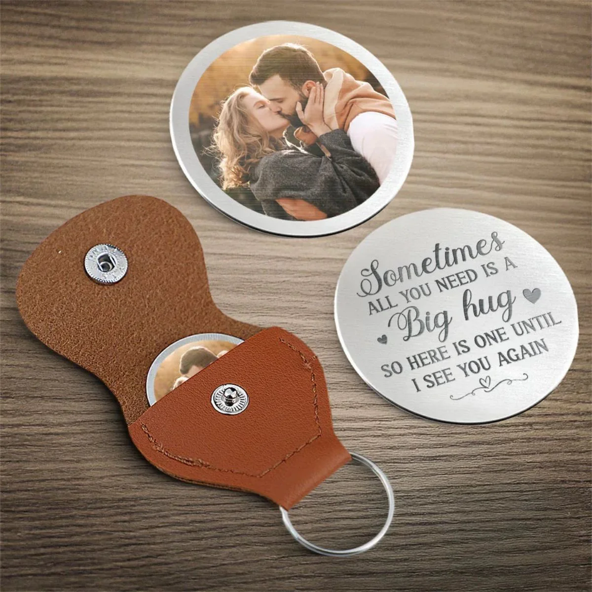 Custom Photo Sometimes All You Need Is A Big Hug - Couple Personalized Pocket Hug - Image 2