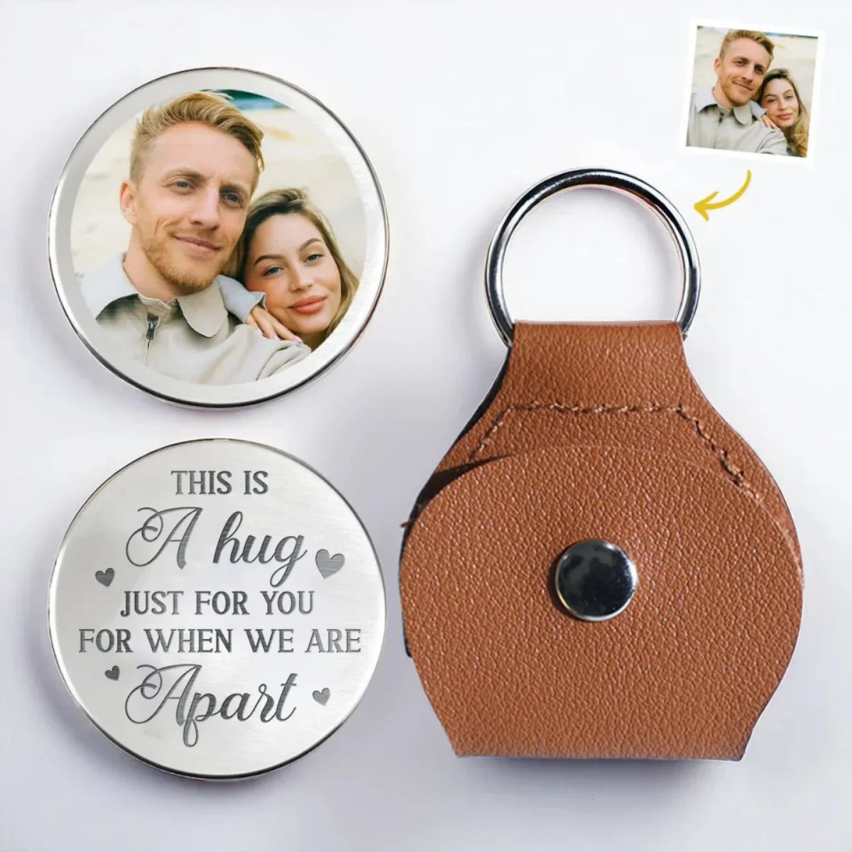 Custom Photo Sometimes All You Need Is A Big Hug - Couple Personalized Pocket Hug - Image 3