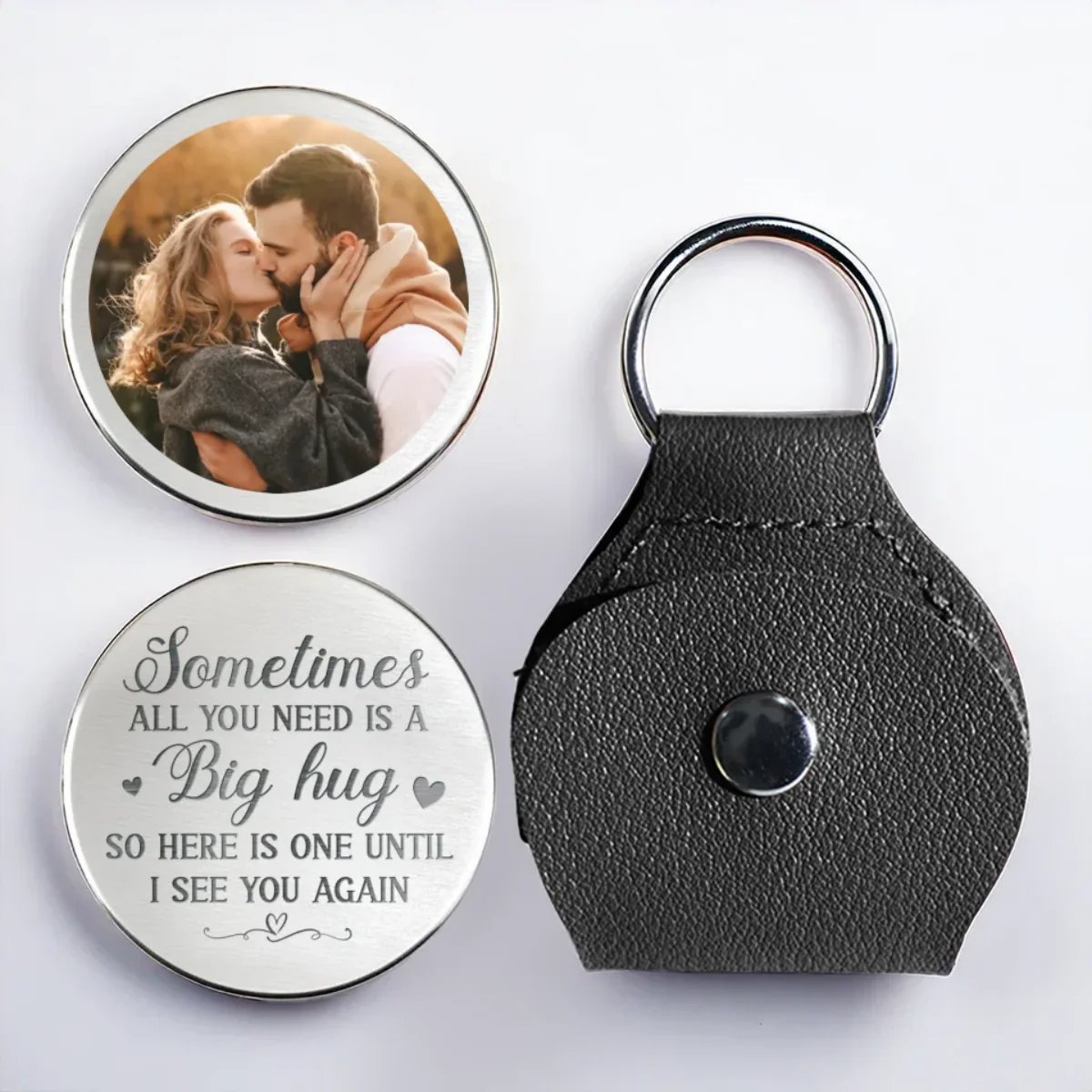 Custom Photo Sometimes All You Need Is A Big Hug - Couple Personalized Pocket Hug - Image 4