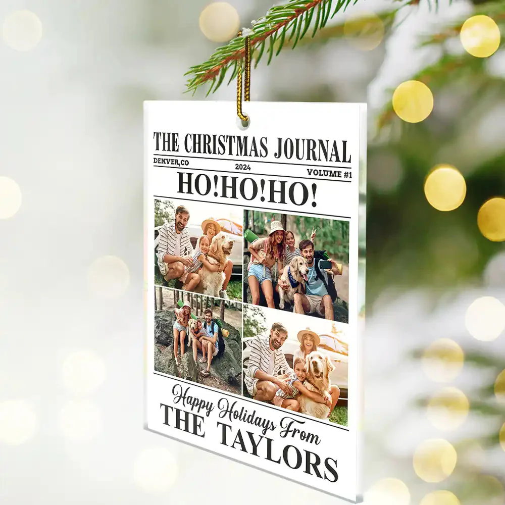 Custom Photo The Christmas Journal What A Year For Family And Friends - Personalized Acrylic Ornament - Image 5