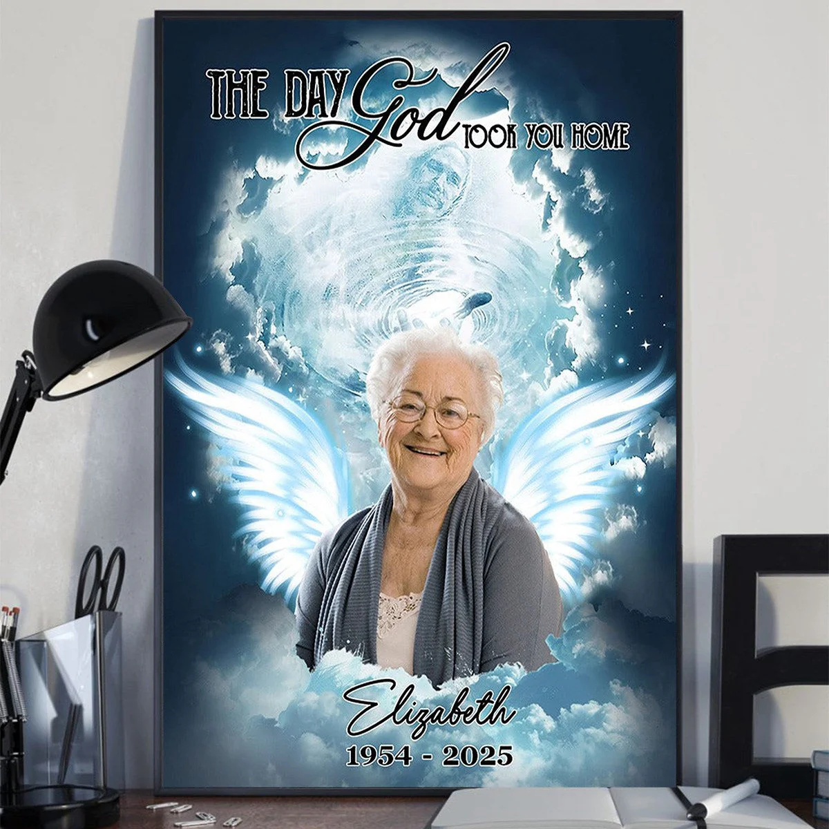 Custom Photo The Day God Took You Home - Personalized Memorial Canvas - Image 7
