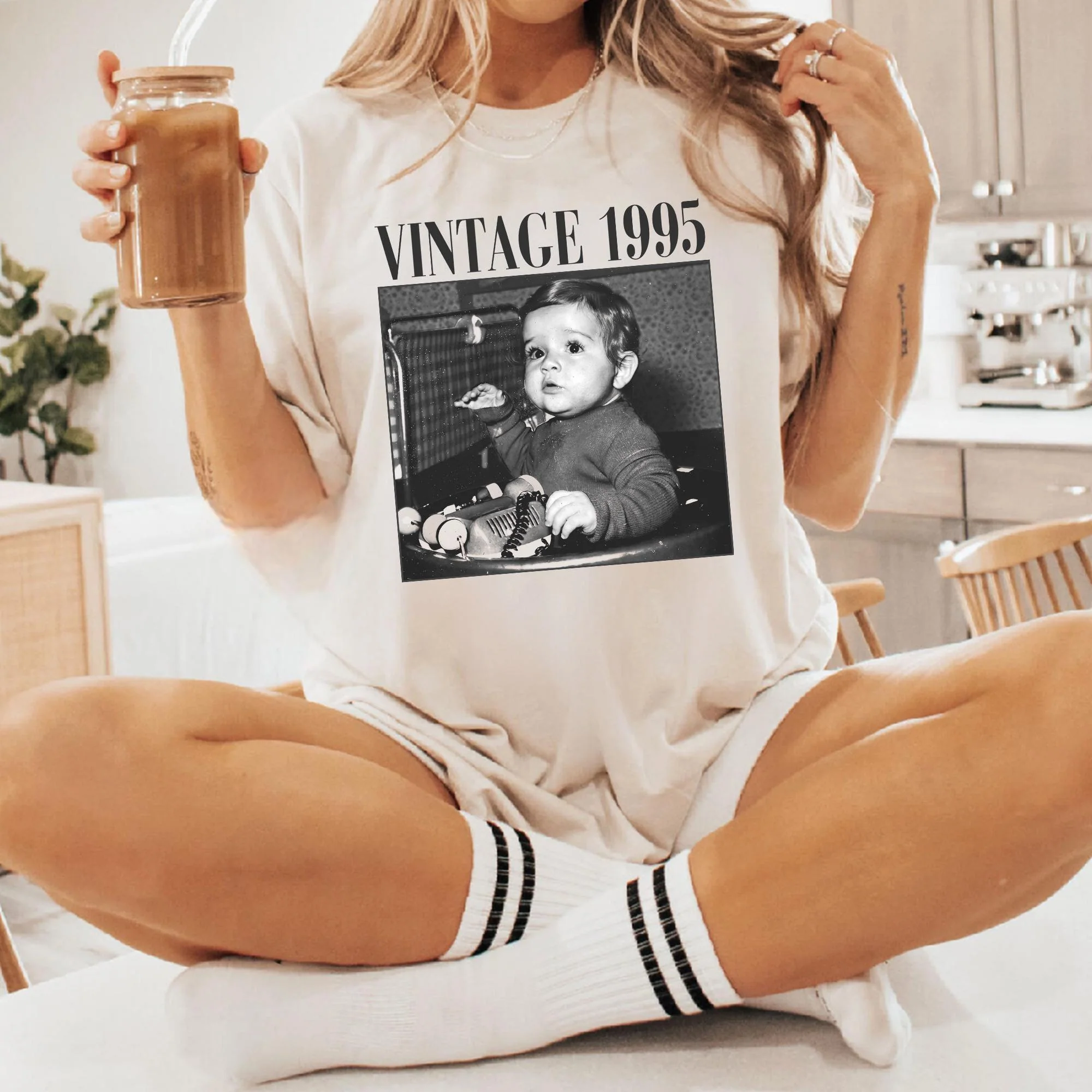 Custom Photo Vintage Personalised T Shirt - Image 3