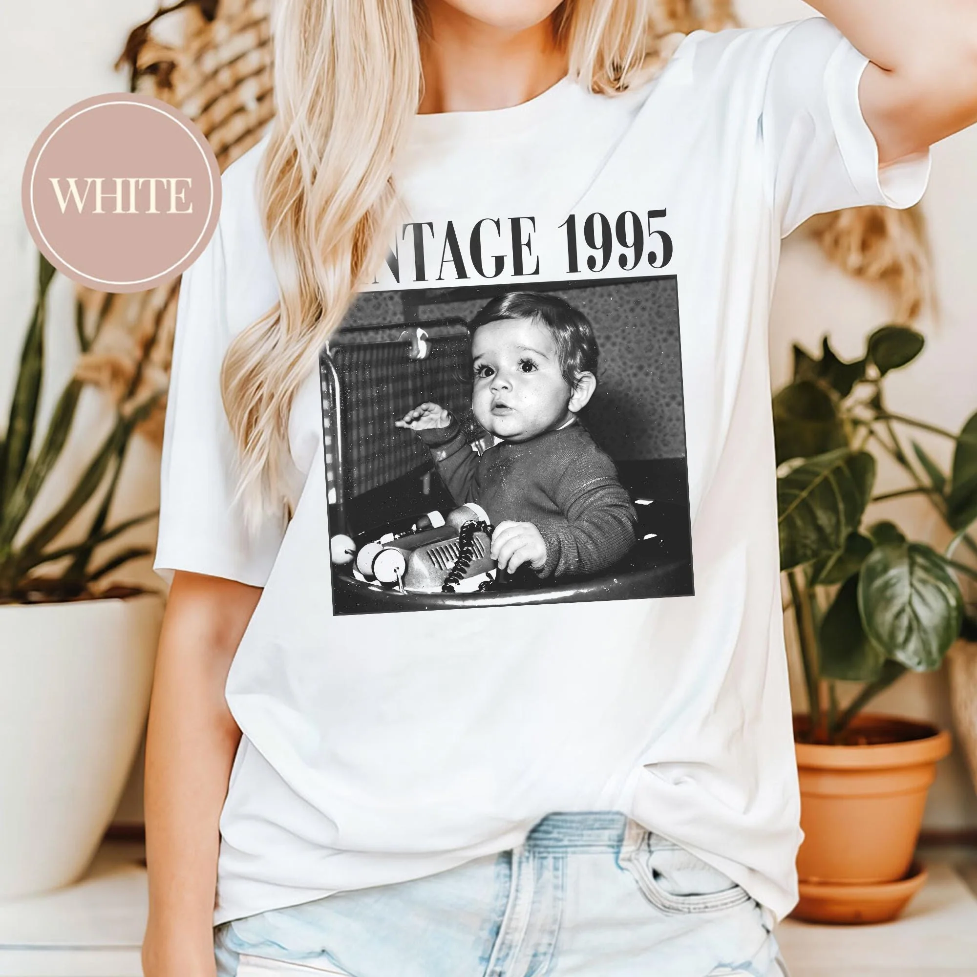 Custom Photo Vintage Personalised T Shirt - Image 5