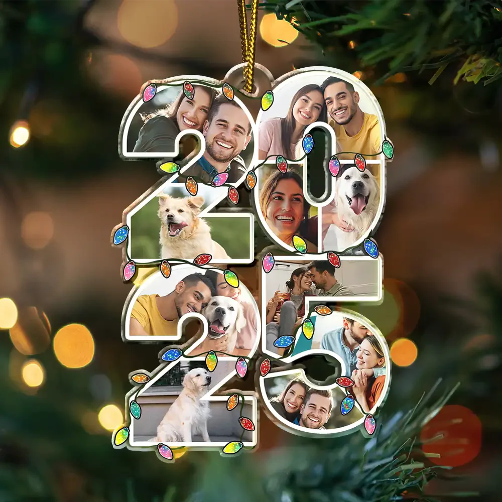 Custom Photo What A Year - Personalized Custom Shaped Acrylic Ornament - Image 3