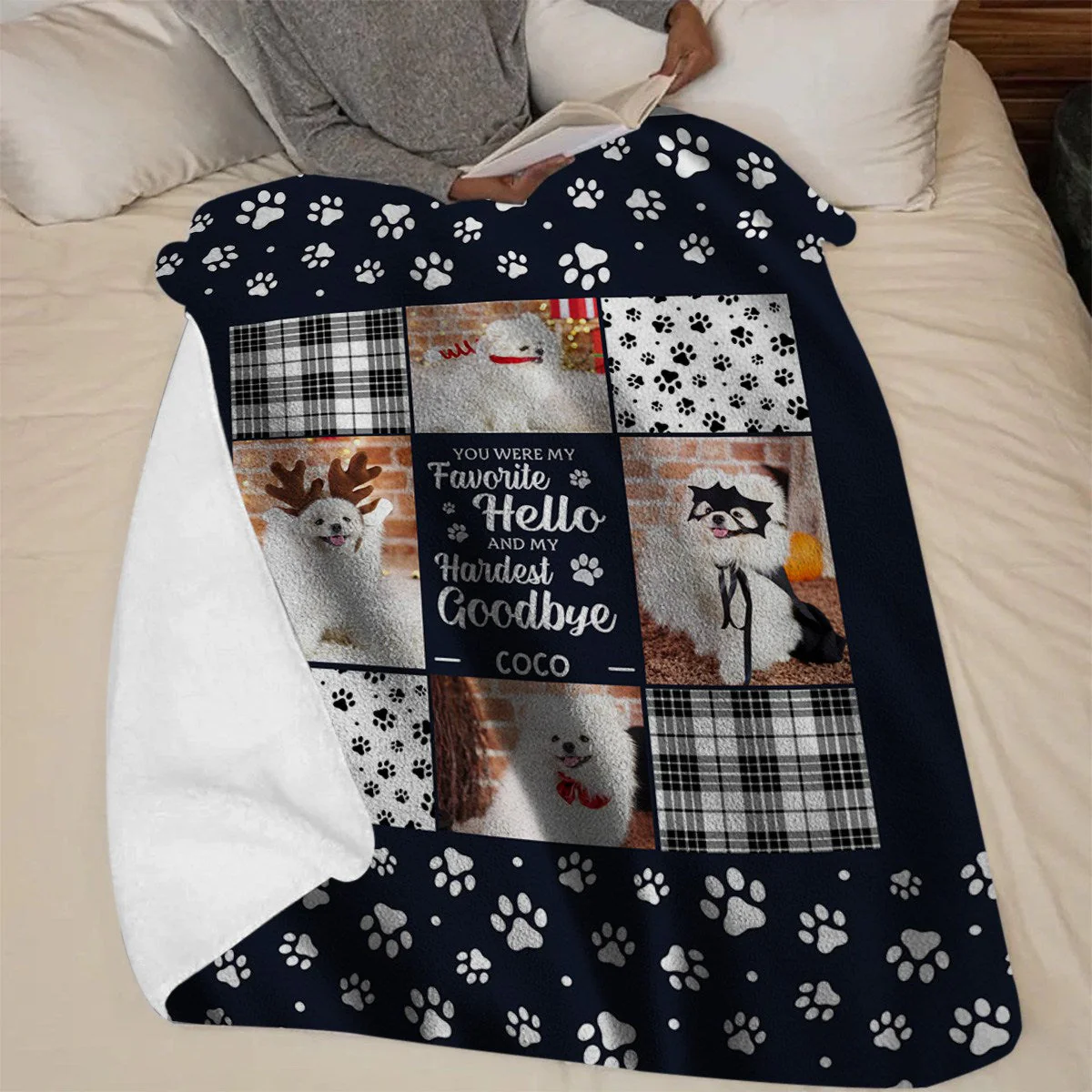 Custom Photo You Were My Favorite Hello And My Hardest Goodbye - Memorial Personalized Blanket - Image 2