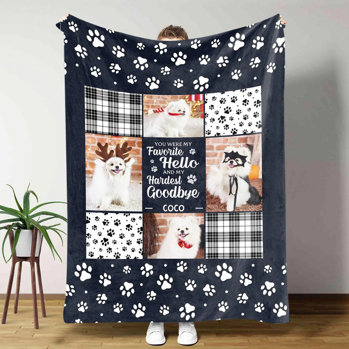 Custom Photo You Were My Favorite Hello And My Hardest Goodbye - Memorial Personalized Blanket - Image 5