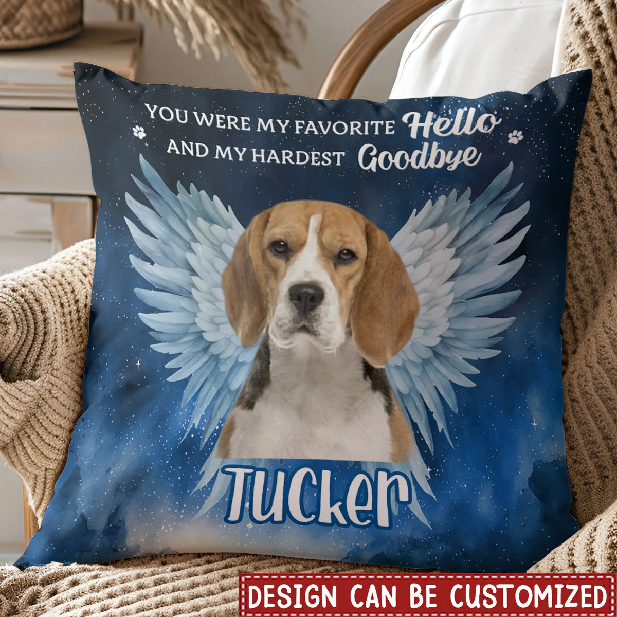 Custom Photo You Were My Favorite Hello - Memorial Personalized Pillow - Sympathy Gift For Pet Owners, Pet Lovers - Image 6